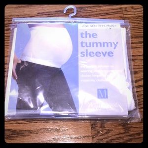 motherhood maternity tummy sleeve white